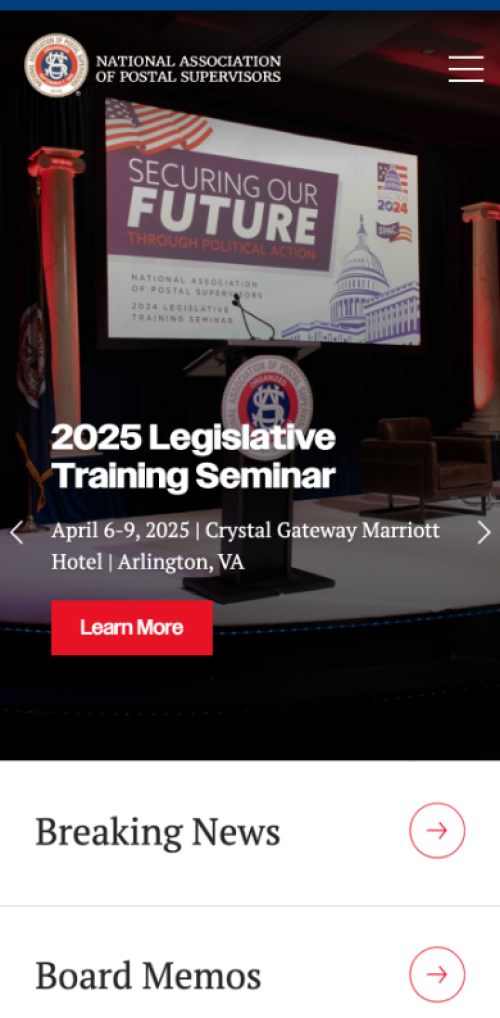 National Associtation of Postal Supervisor Website Mobile Preview