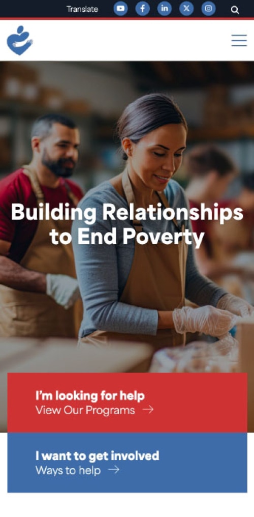 New Opportunities Website Mobile Preview