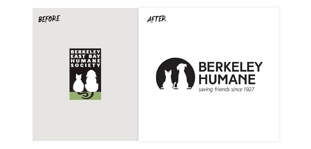 Nonprofit logo redesign: Berkeley Humane Society