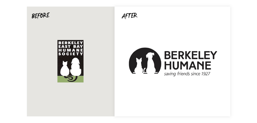 Nonprofit logo redesign: Berkeley Humane Society