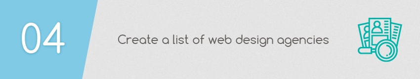 Choosing the right nonprofit web design agency: create a list of nonprofit web design agencies