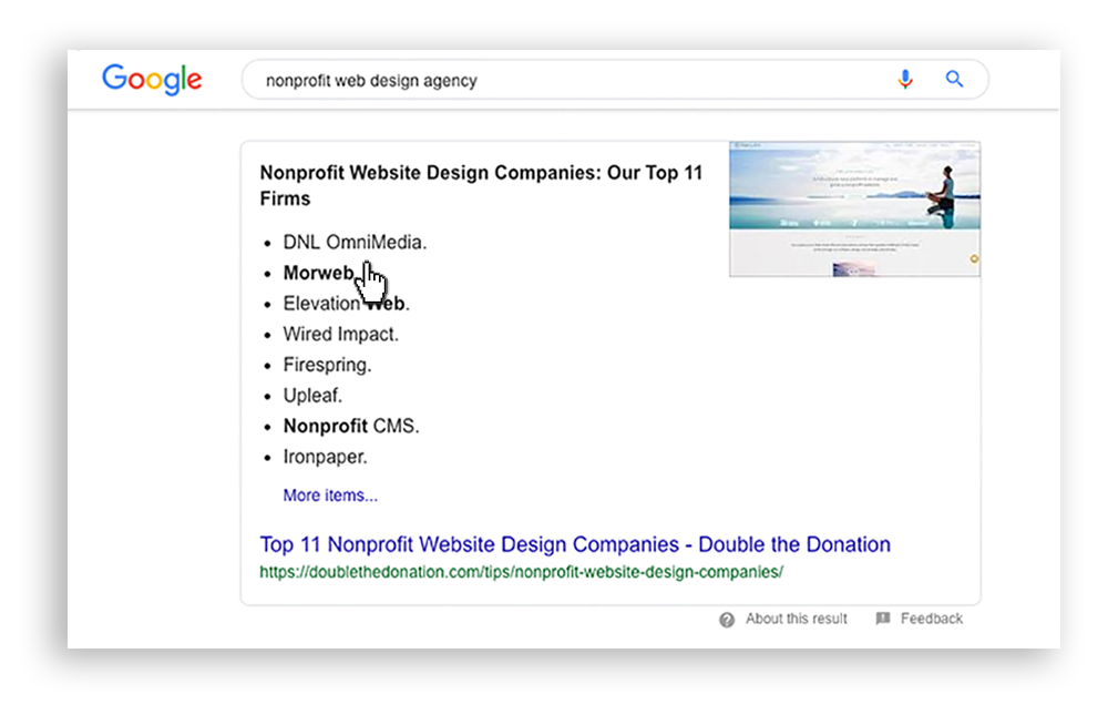 List of nonprofit web development firms