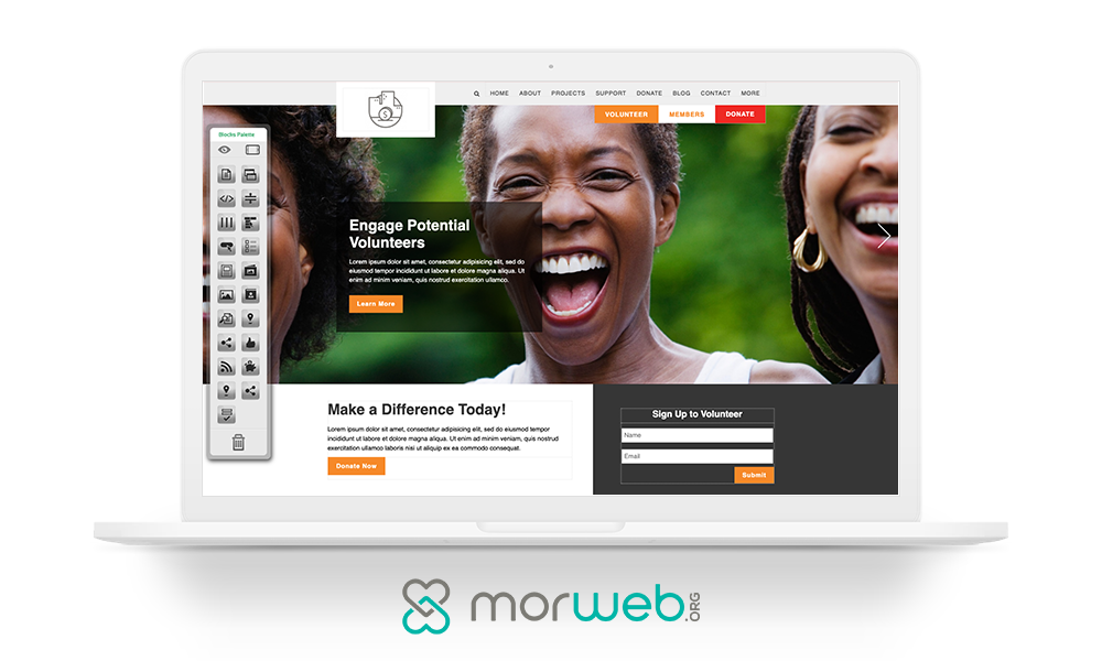 A nonprofit website maintenance best practice is choosing a CMS that makes it easy to keep up with your website, like Morweb!