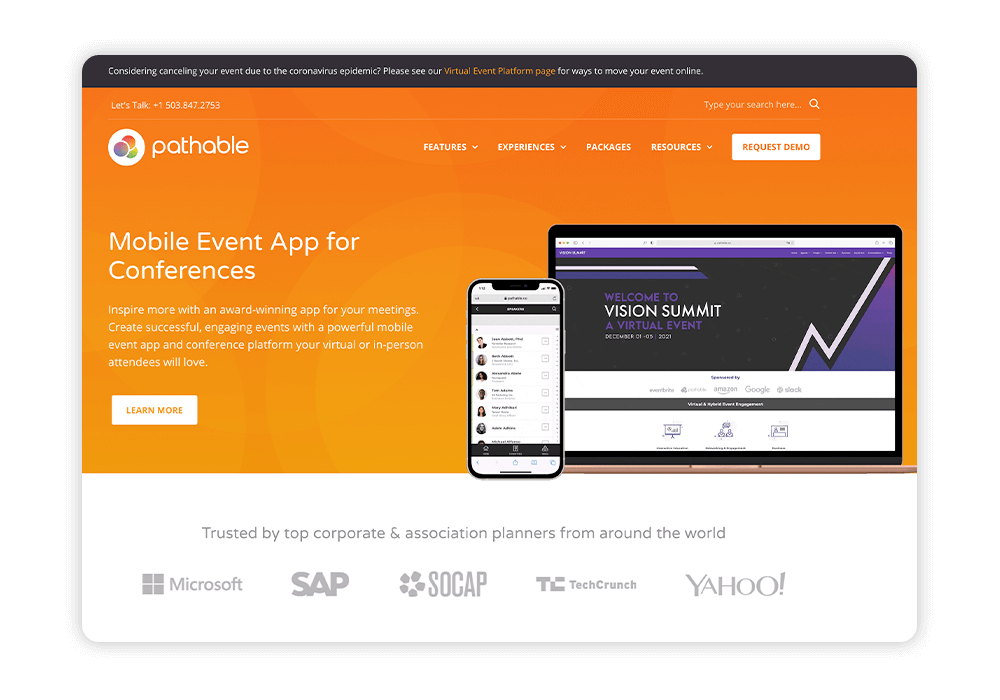 Pathable's nonprofit event management software makes it easy to create event apps.