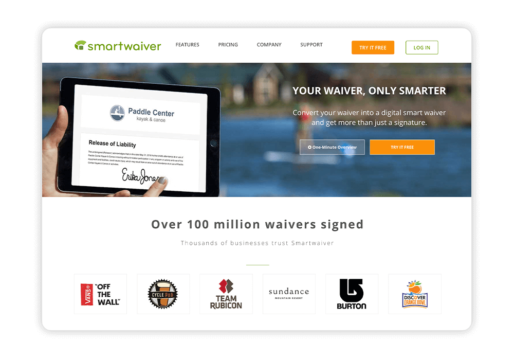 Smartwaiver's nonprofit event registration software makes it easy to create digital waivers.