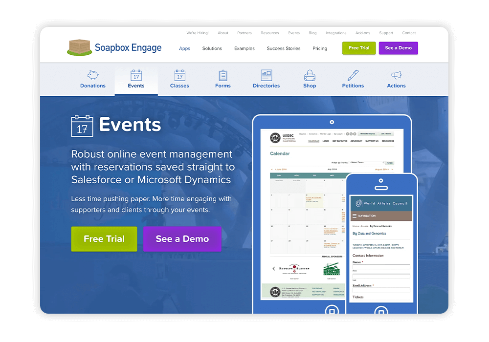 Soapbox offers intuitive nonprofit event software apps to streamline every aspect of your campaigns.
