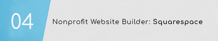 Best nonprofit website builder: Squarespace