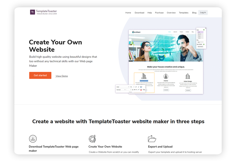 TemplateToaster is a top membership website builder because you can work offline.