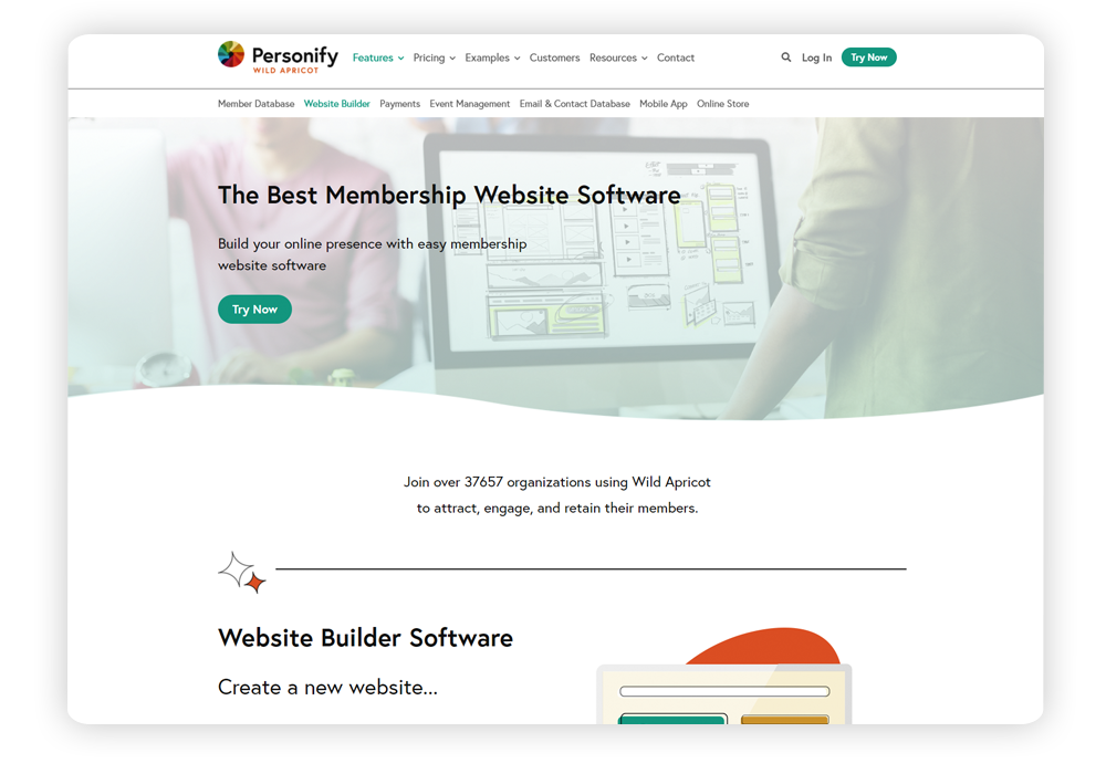 Wild Apricot is a top website builder for associations