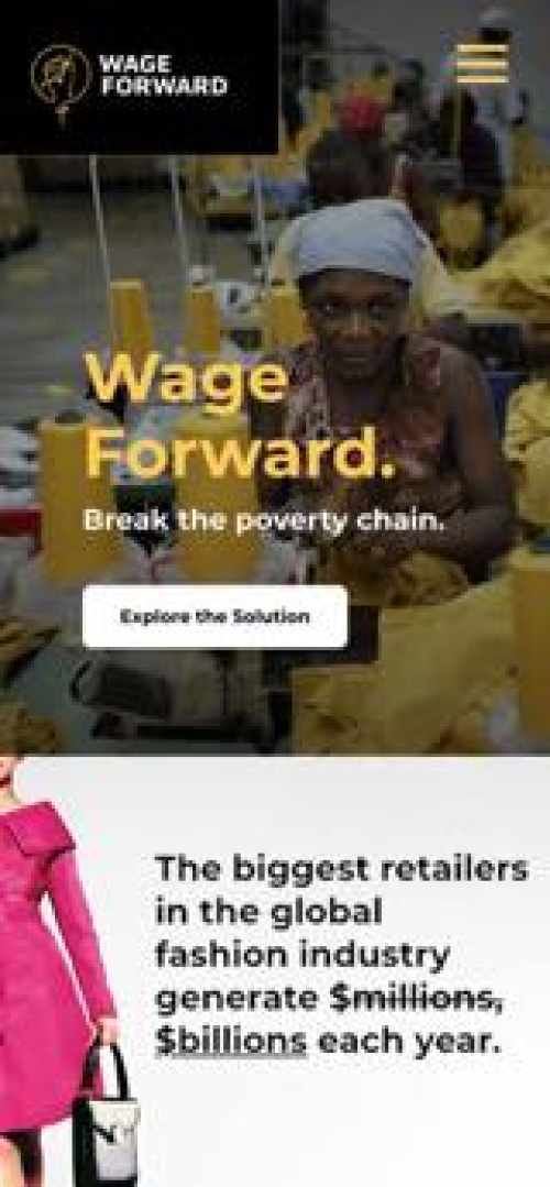 Wage Forwar Website Mobile Preview