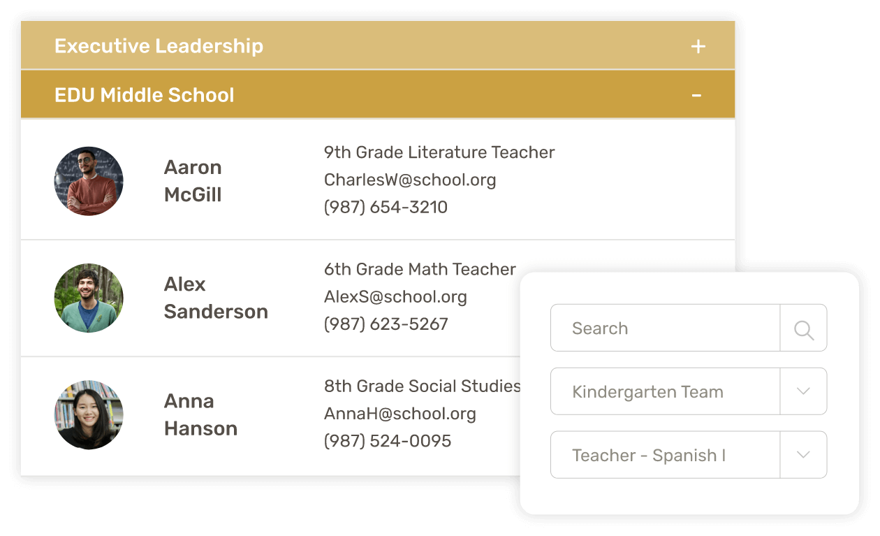 Add a Teachers Directory Module to Your School Website Design